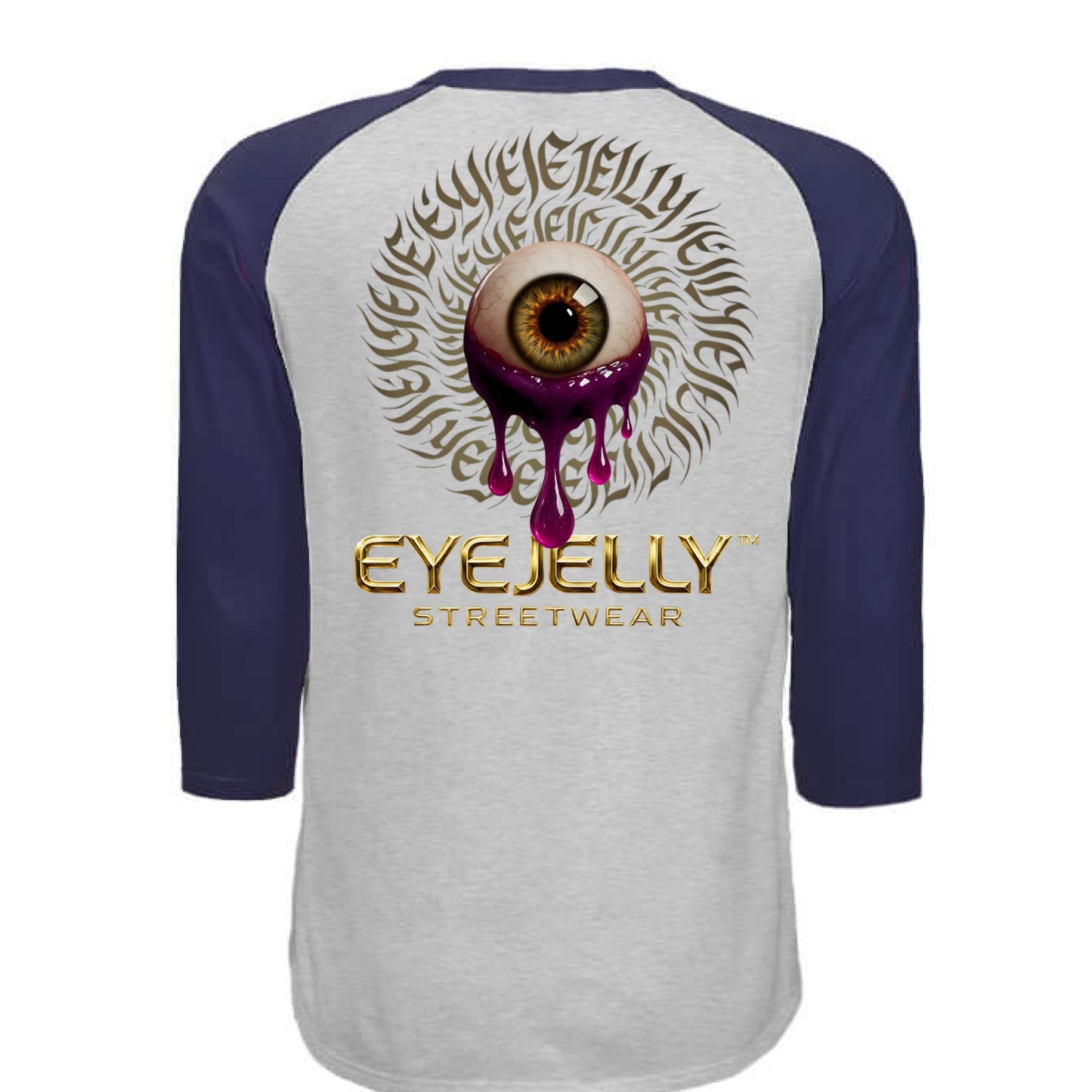 HEATHER GREY / NAVY - BACK