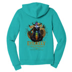 HONEY BADGER hoodie by Jason Ewing - Teal back artwork