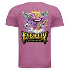 JELLY MIND graphic T-shirt by Jason Ewing - Heather Berry back artwork