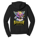 JELLY MIND zip hoodie by Jason Ewing - Black back artwork