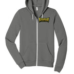 JELLY MIND zip hoodie by Jason Ewing - Asphalt front view