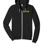 JELLY MIND zip hoodie by Jason Ewing - Black front view