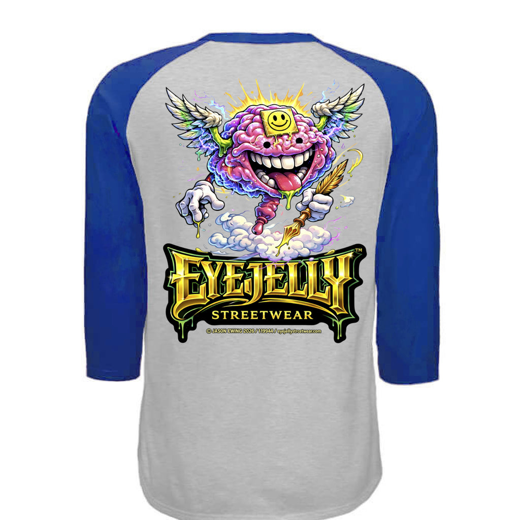 HEATHER GREY / ROYAL - BACK