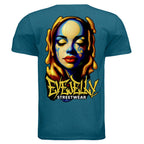 DREAMZ graphic T-shirt by Jason Ewing - Antique Sapphire back artwork