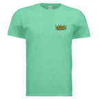 DREAMZ graphic T-shirt by Jason Ewing - Heather Irish Green front view