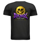 DEATH SMILEZ graphic T-shirt by Jason Ewing - Black back artwork