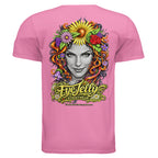 FREYJA graphic T-shirt by Jason Ewing - Azalea back artwork