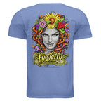 FREYJA graphic T-shirt by Jason Ewing - Heather Royal back artwork
