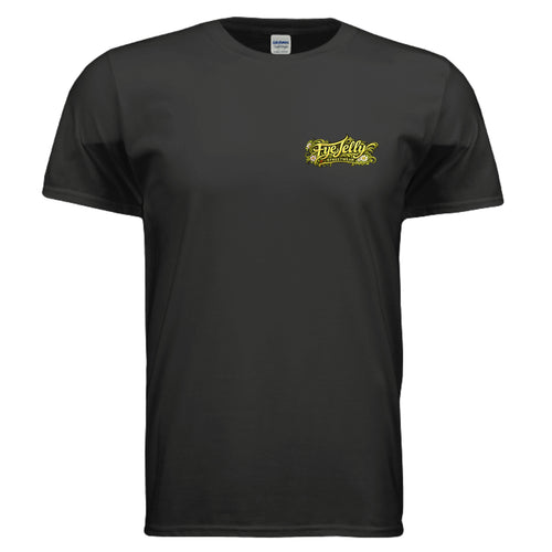 FREYJA graphic T-shirt by Jason Ewing - Black front view