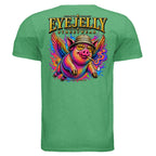 PIGS FLY graphic T-shirt by Jason Ewing - Heather Irish Green back artwork