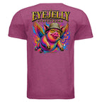 PIGS FLY graphic T-shirt by Jason Ewing - Antique Heliconia back artwork