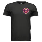 PIGS FLY graphic T-shirt by Jason Ewing - Black front view