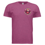 PIGS FLY graphic T-shirt by Jason Ewing - Antique Heliconia front view