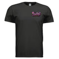 SLOW BLOOM graphic T-shirt by Jason Ewing - Black front view