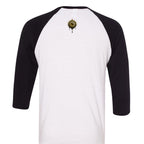 SUNSET DRIP raglan T-shirt by Jason Ewing - White and Black back artwork