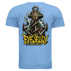EYEJELLY ANCHOR graphic T-shirt by Jason Ewing - Carolina Blue back artwork