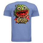 JELLY MELLON graphic T-shirt by Jason Ewing - Heather Royal back artwork
