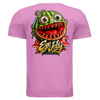 JELLY MELLON graphic T-shirt by Jason Ewing - Heather Radiant Orchid back artwork