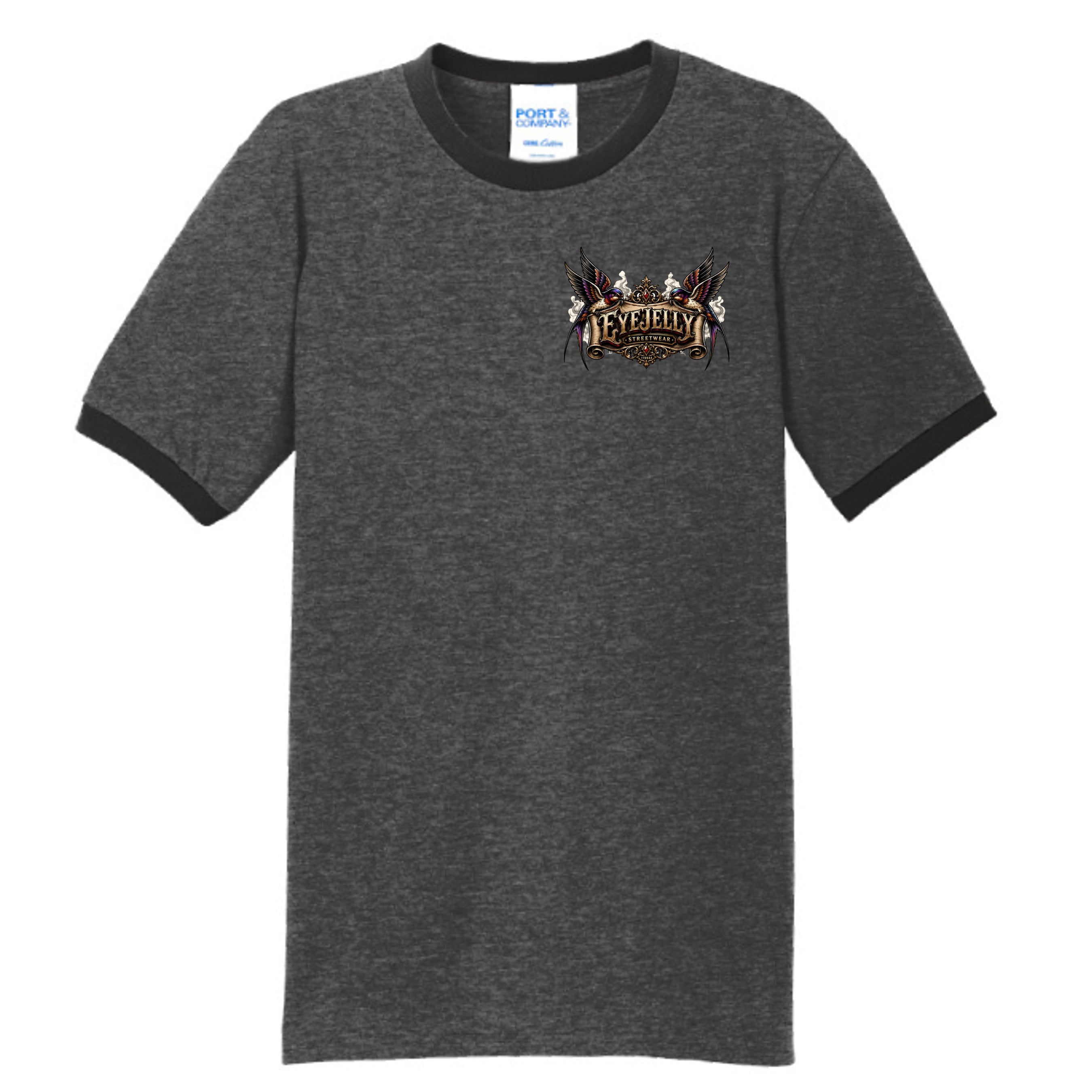 Dark Heather Grey/ Jet Black - PC54R - FRONT