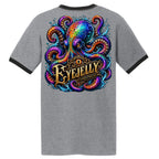 JELLY INK ringer tee by Jason Ewing - Athletic Heather and Jet Black back artwork