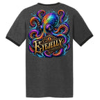 JELLY INK ringer tee by Jason Ewing - Dark Heather Grey and Jet Black back artwork