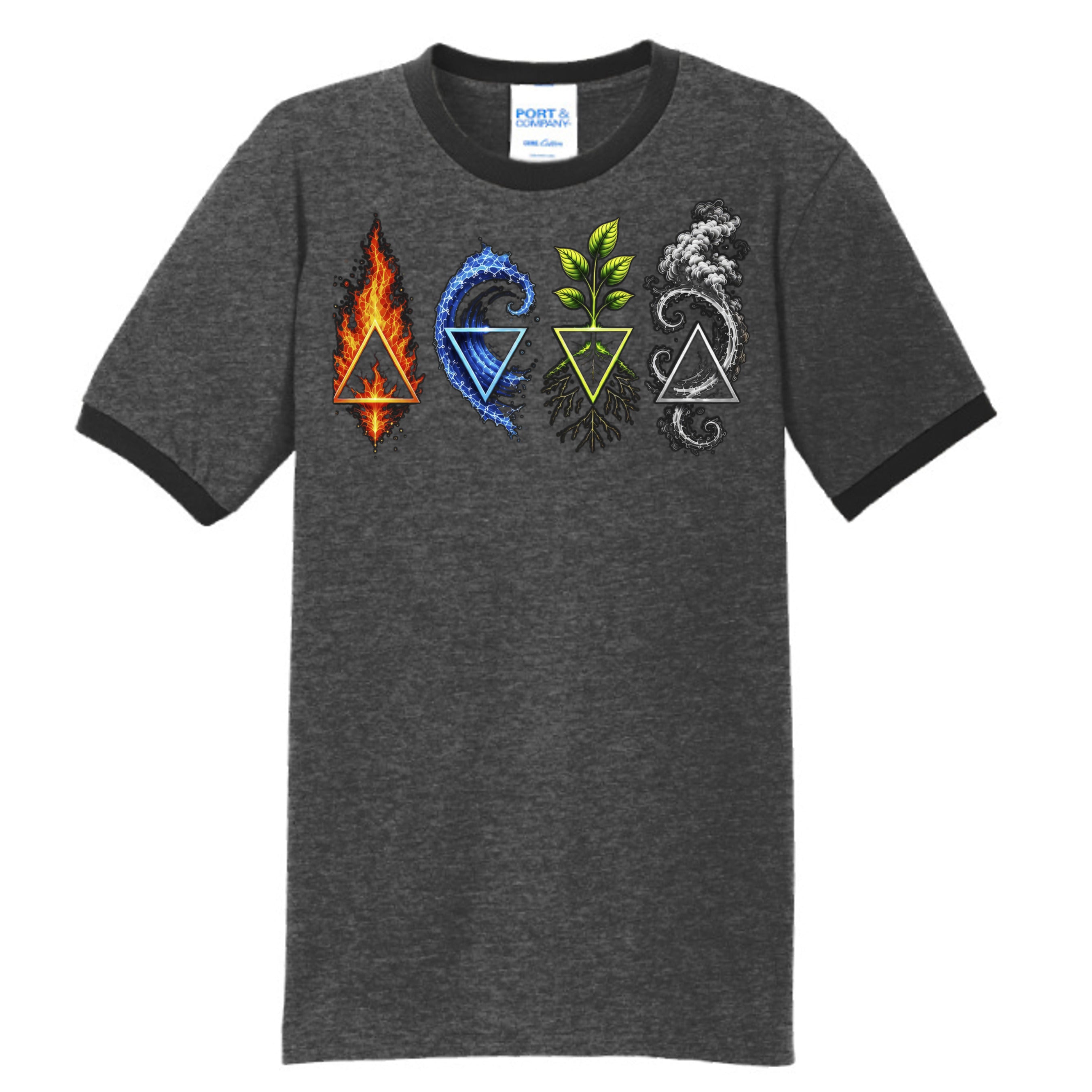 Dark Heather Grey/ Jet Black - PC54R - FRONT