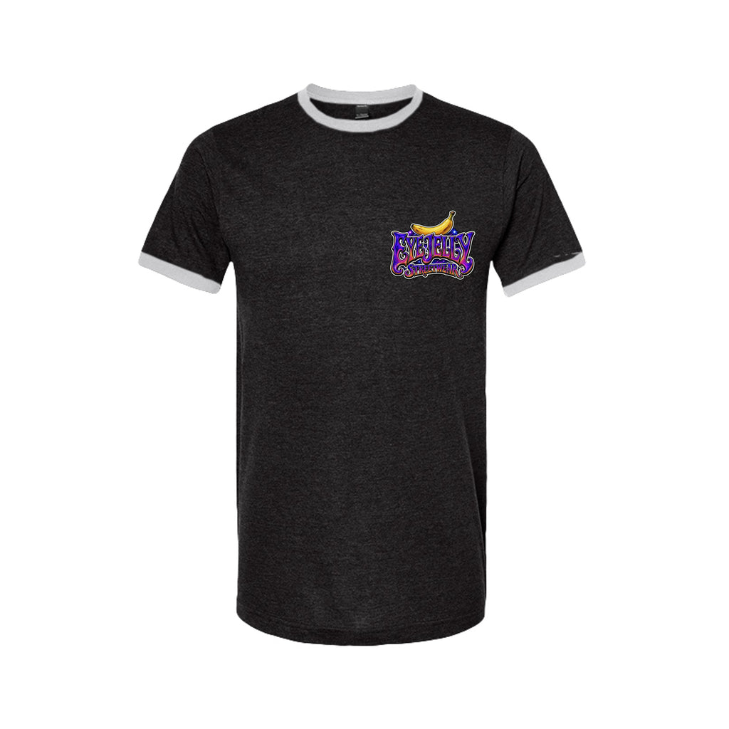 SPACE MONKEY™ Black/White Ringer Tee front view