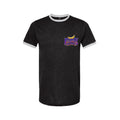 SPACE MONKEY™ Black/White Ringer Tee front view