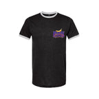 SPACE MONKEY™ Black/White Ringer Tee front view