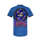 SPACE MONKEY™ Heather Royal/Navy Ringer Tee back artwork