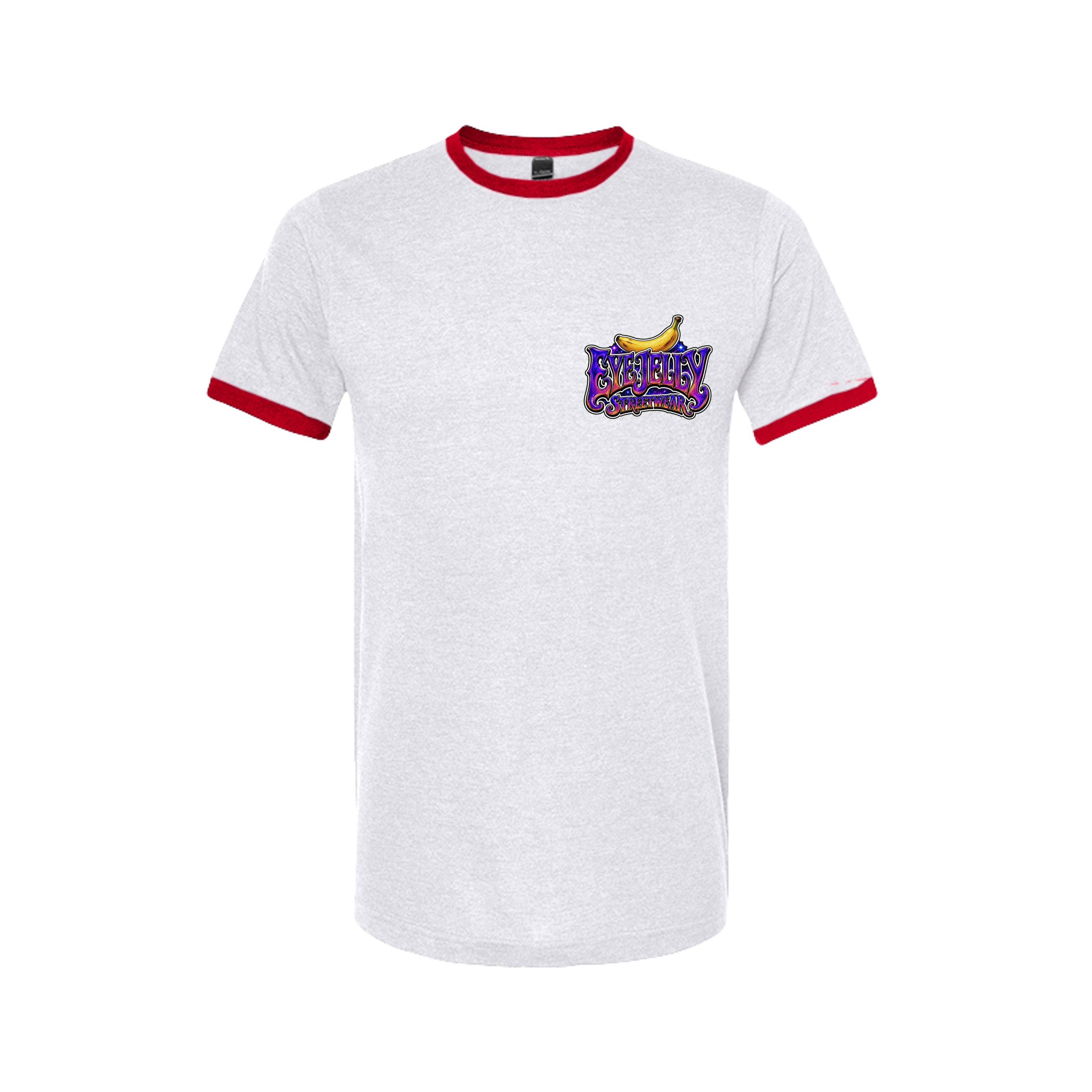 SPACE MONKEY™ White/Red Ringer Tee front view