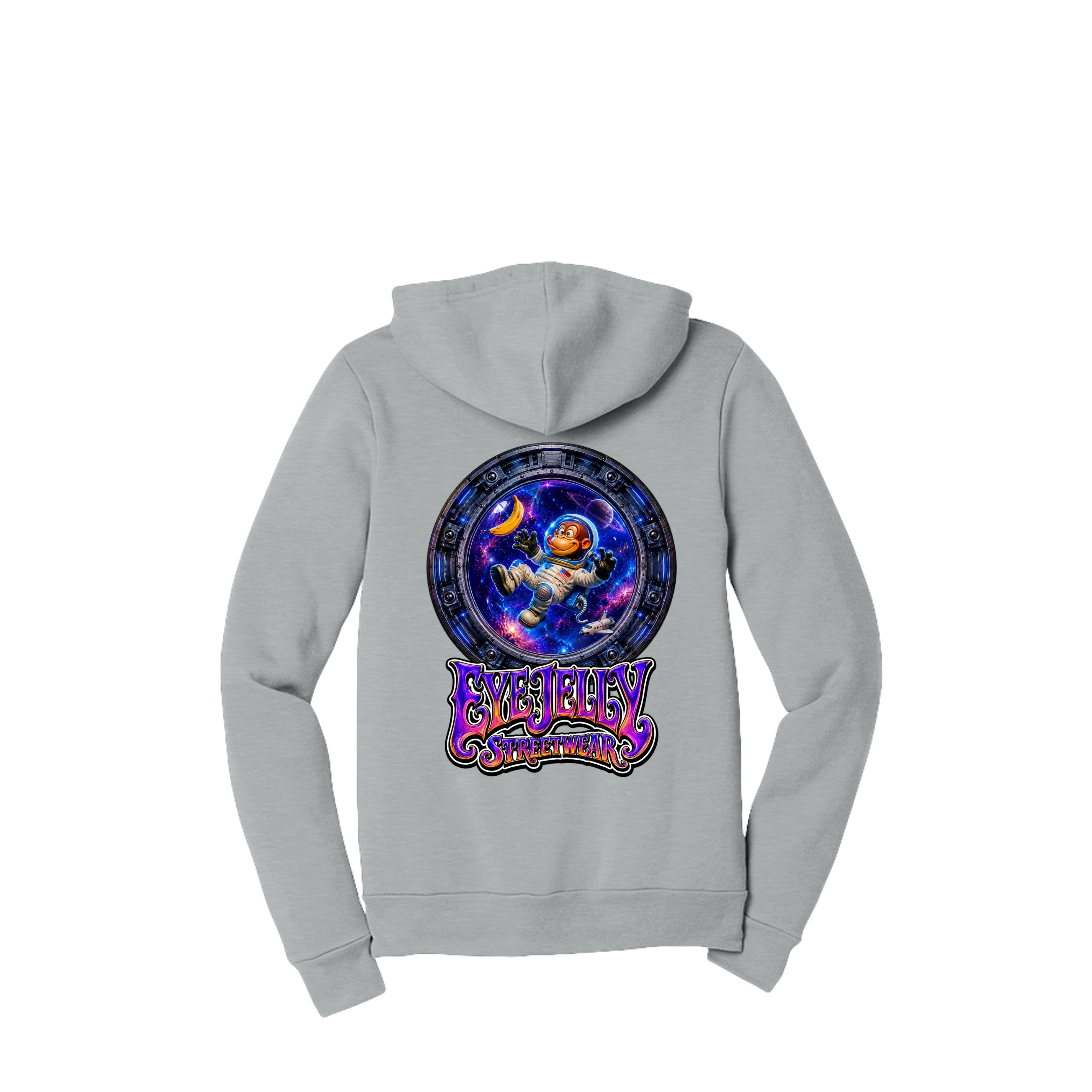 SPACE MONKEY™ Zip-Up Hoodie back artwork