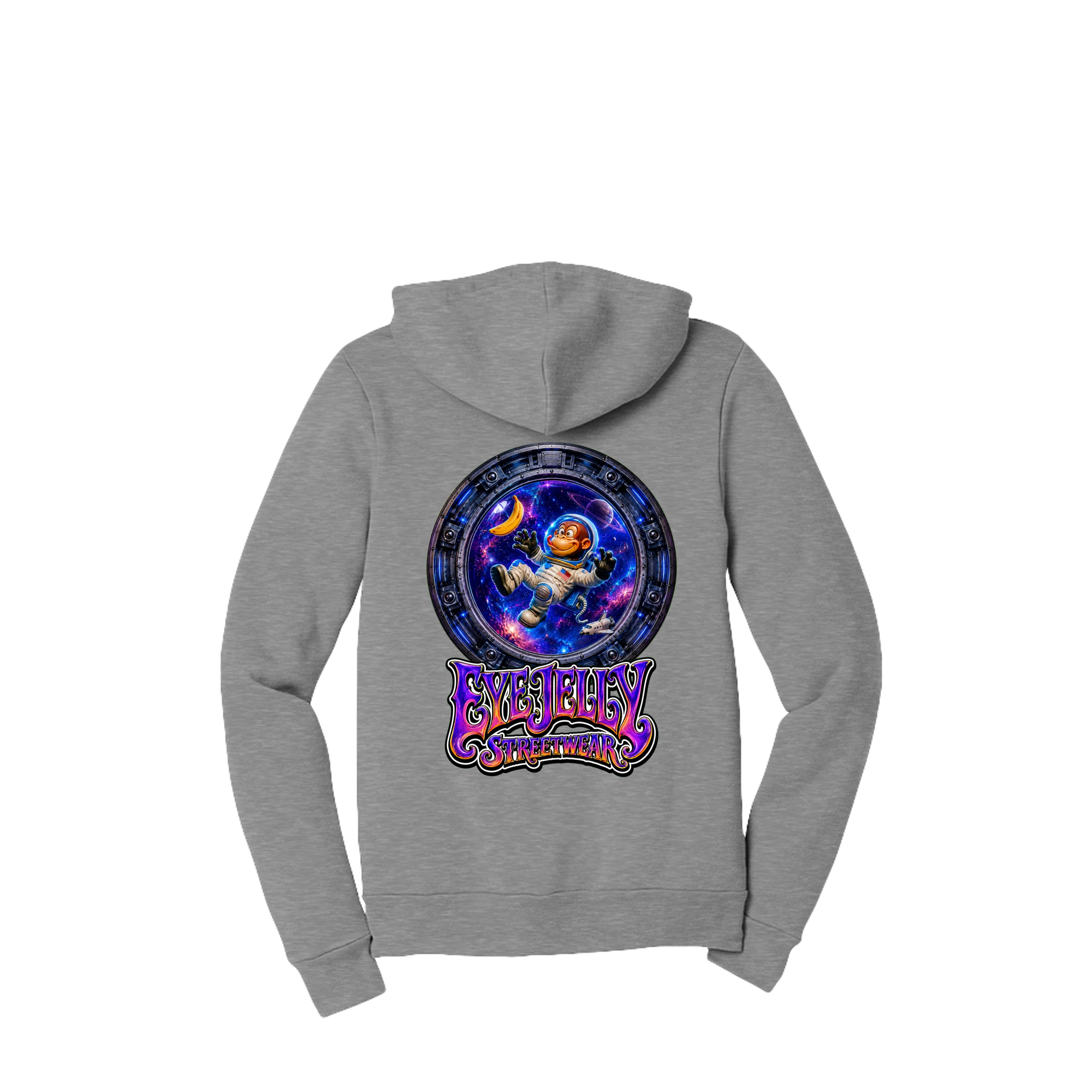 SPACE MONKEY™ Zip-Up Hoodie back artwork