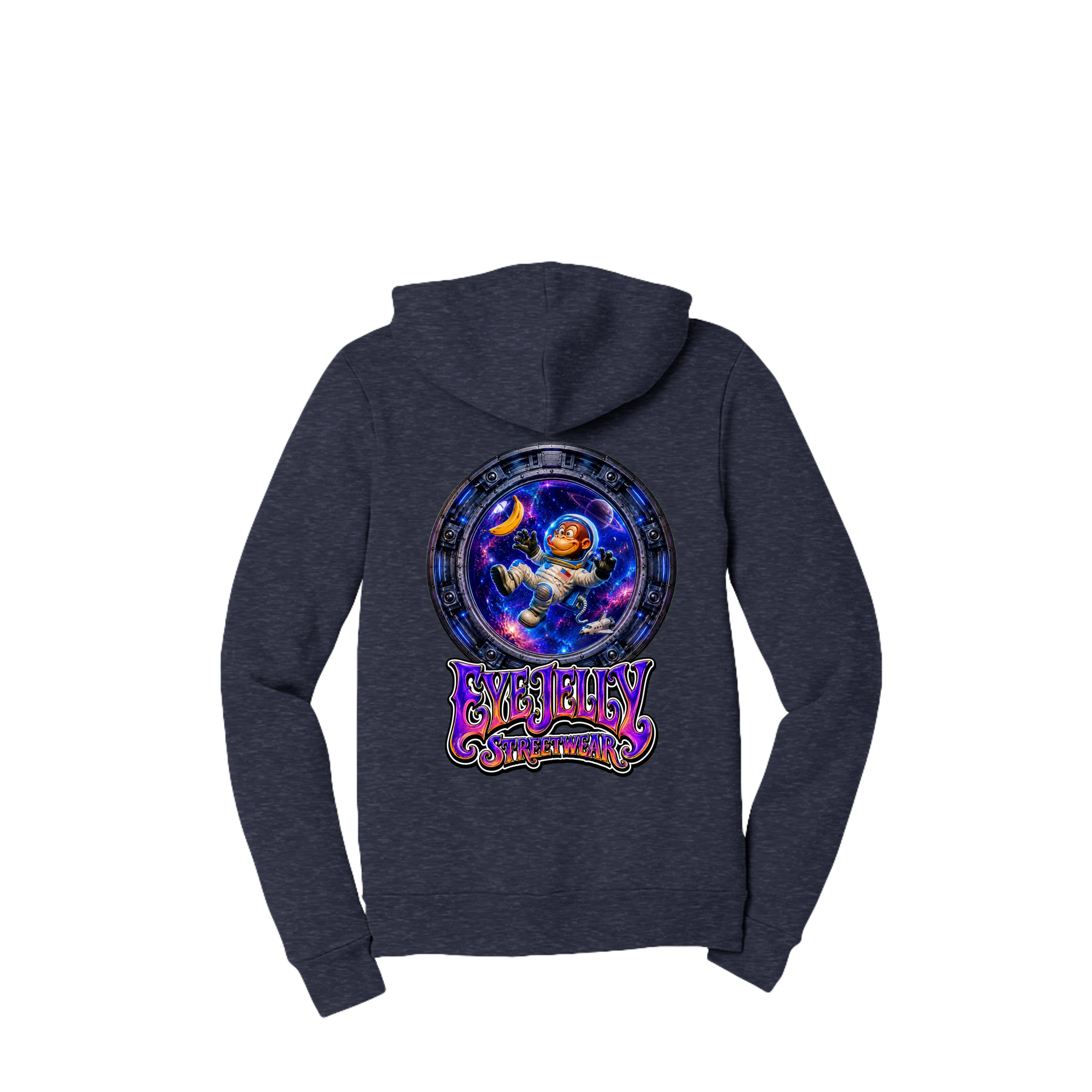 SPACE MONKEY™ Zip-Up Hoodie back artwork