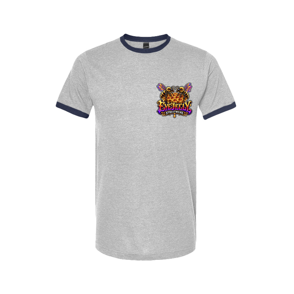 REBIRTH navy ringer tee front