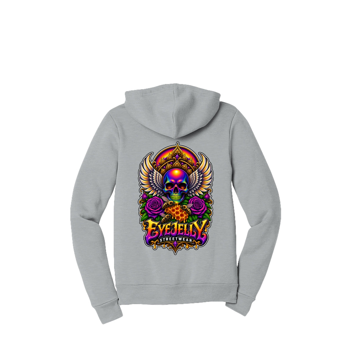 REBIRTH ash zip-up hoodie back