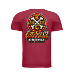 KC CROSSBONES GOLD 2026™ cherry red T-shirt back