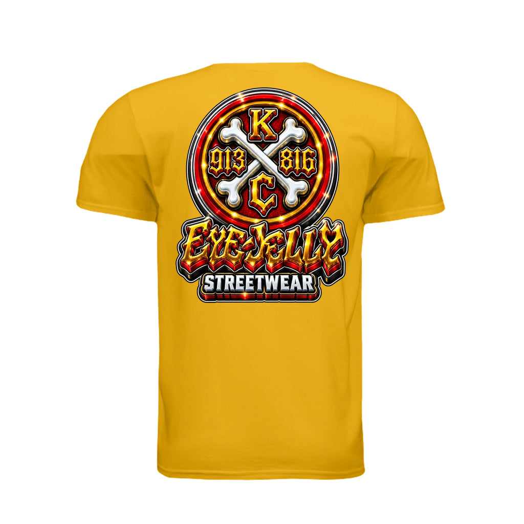 KC CROSSBONES GOLD 2026™ gold T-shirt back