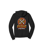 KC CROSSBONES GOLD™ black zip-up hoodie back
