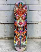 JELLY ORACLE surreal street-art skateboard deck and display view