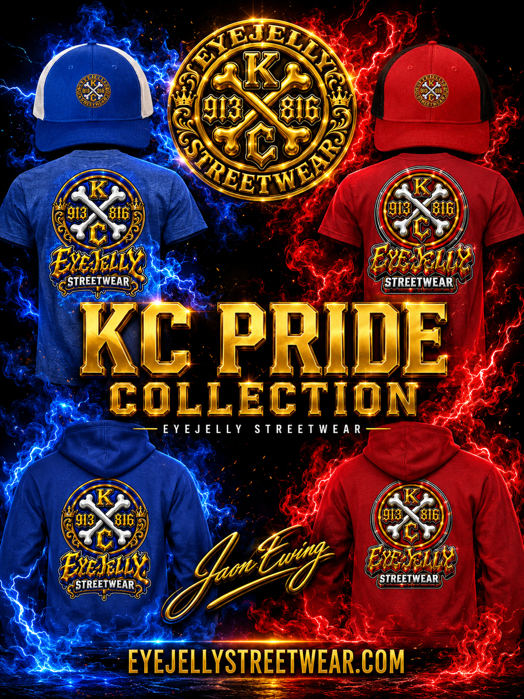 KC CROSSBONES SAPPHIRE™ | RINGER TEE